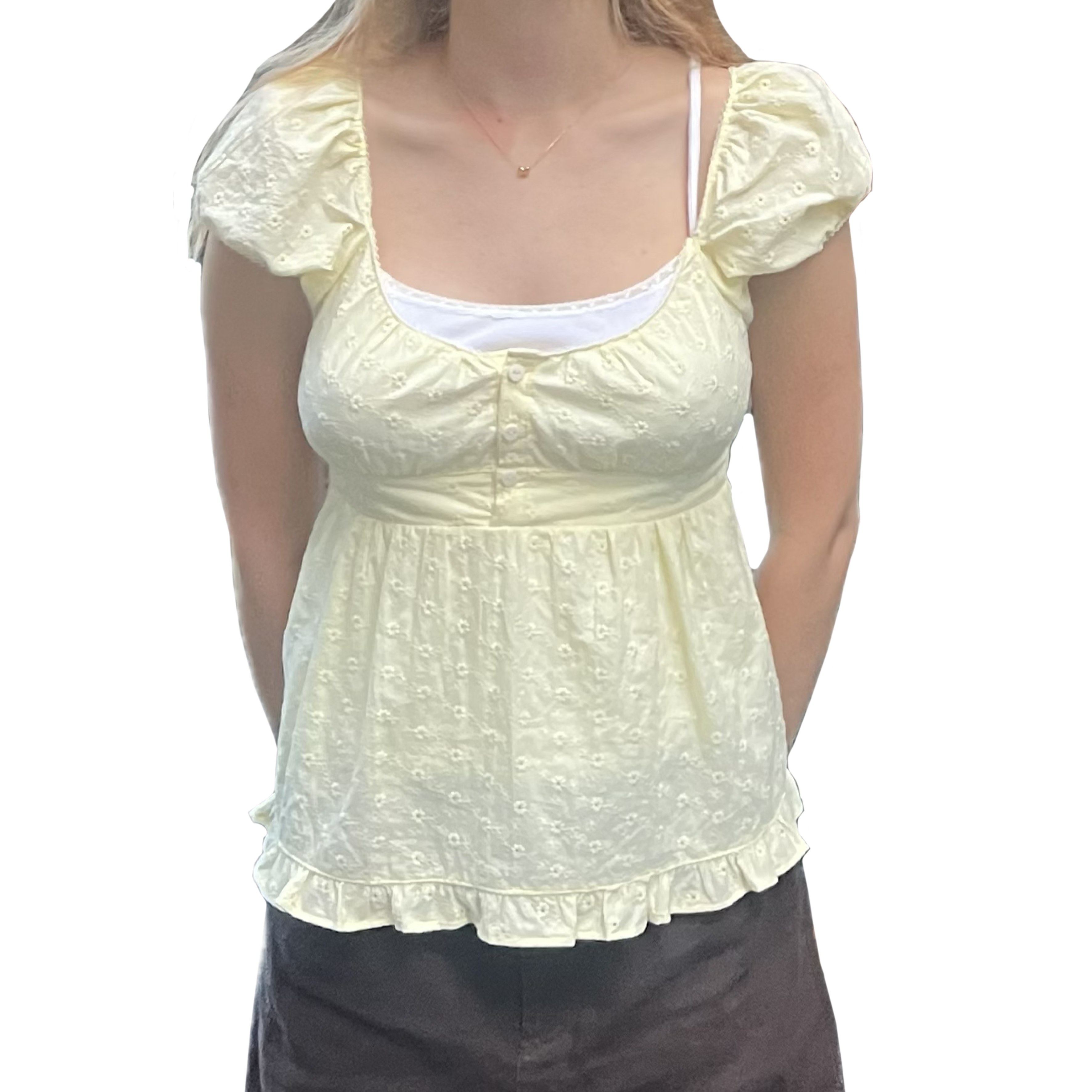 Ruffle Bottom Babydoll Top Sewing Pattern | Olivia Top