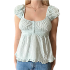 Ruffle Bottom Babydoll Top Sewing Pattern | Olivia Top