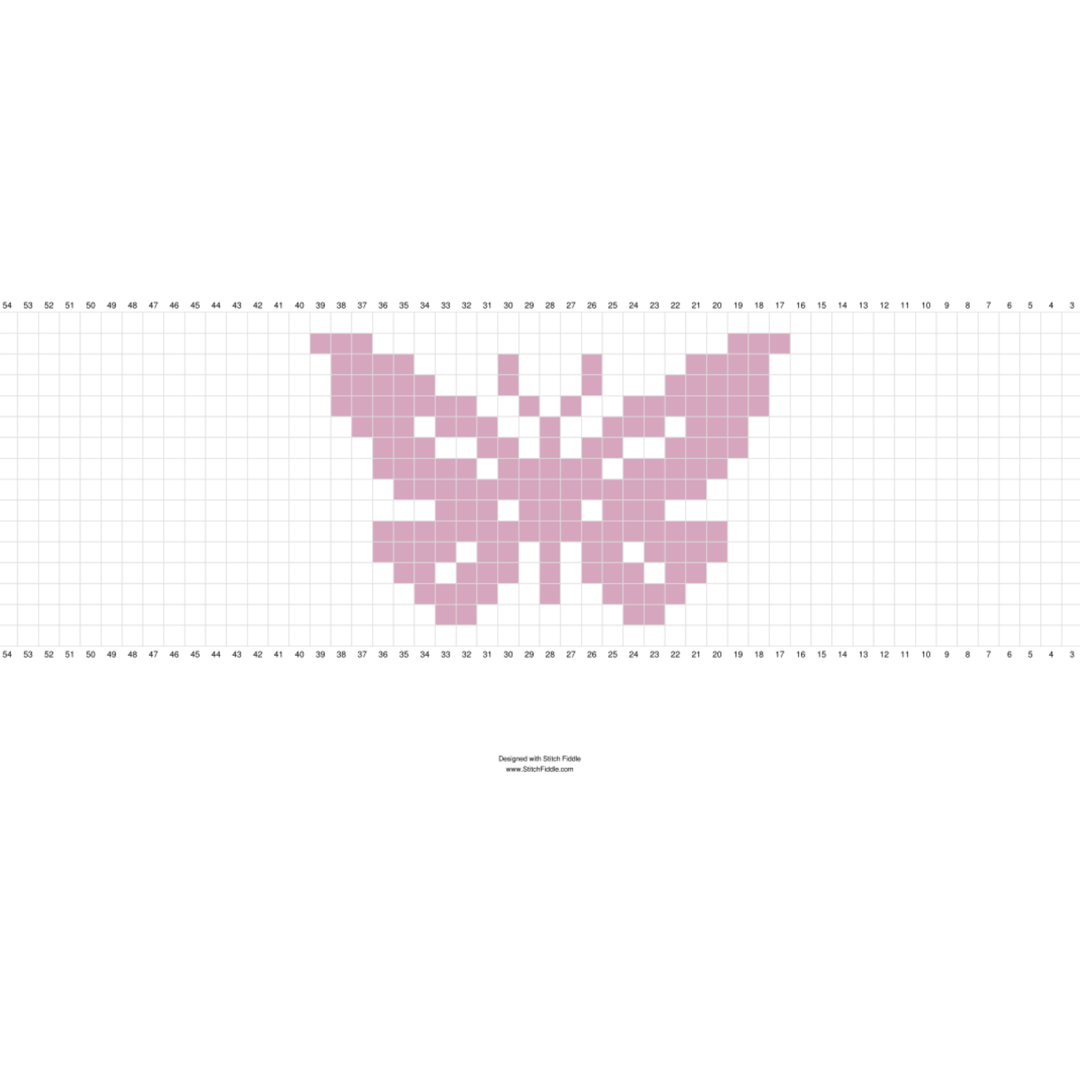 Butterfly Yoke Filet Crochet Chart